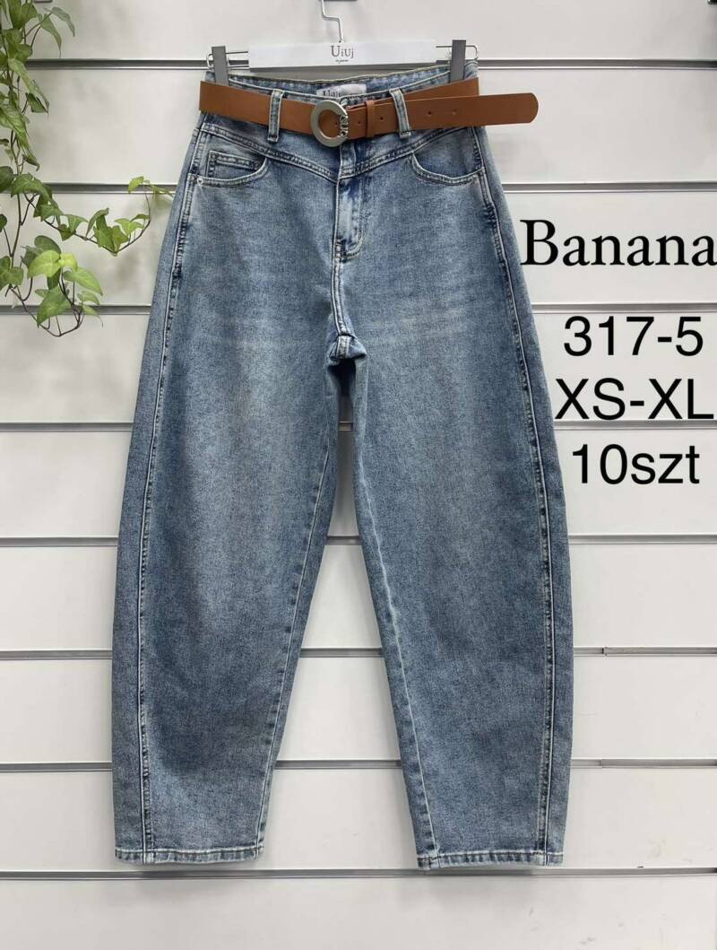 Spodnie damskie jeansy Roz XS-XL, 1 Kolor Paczka 10 szt